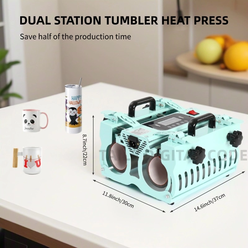 2-in-1 Upgraded Double Stations 30oz Tumbler Heat Press Machine 
