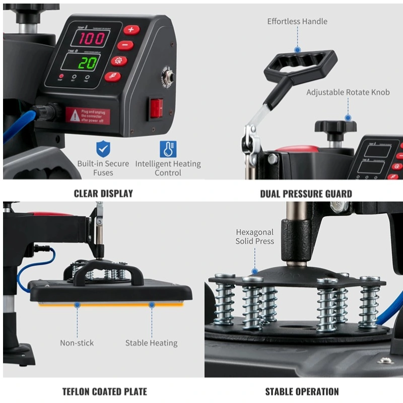 29x38cm combo heat press machine 5-in-1
