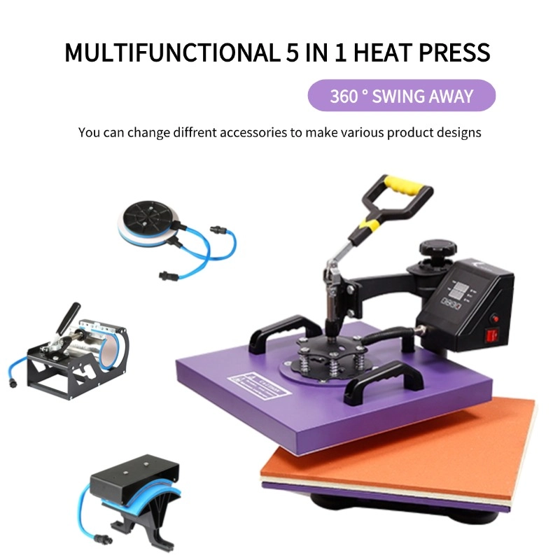 38x38cm 5-in-1 combo heat press machine