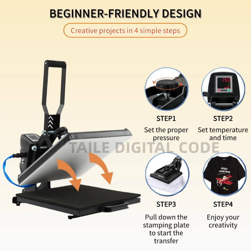 38x38cm Upgraded Heat Press Machine Slide out