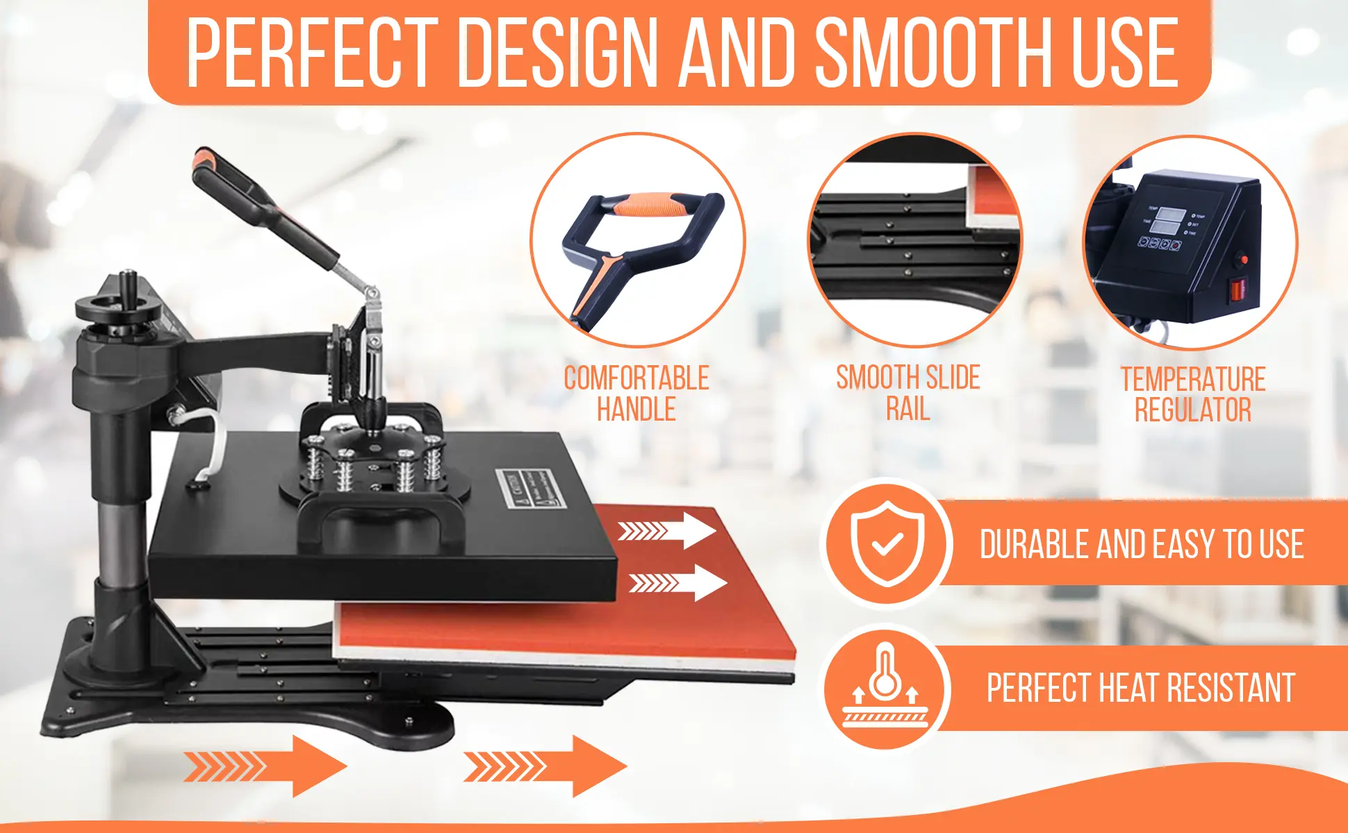 38x38cm combo heat press machine 8-in-1