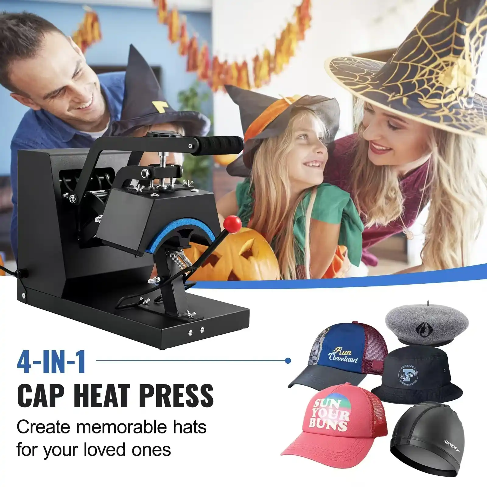 4-in-1 Hat Cap Heat Press Machine