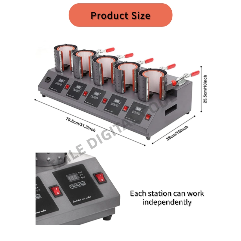 5 in 1 5 Units 11oz Mug Heat Press Machine 
