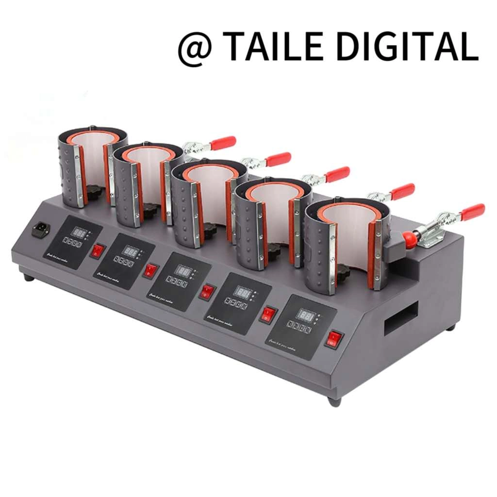 5 in 1 5 Units Mug Heat Press Machine