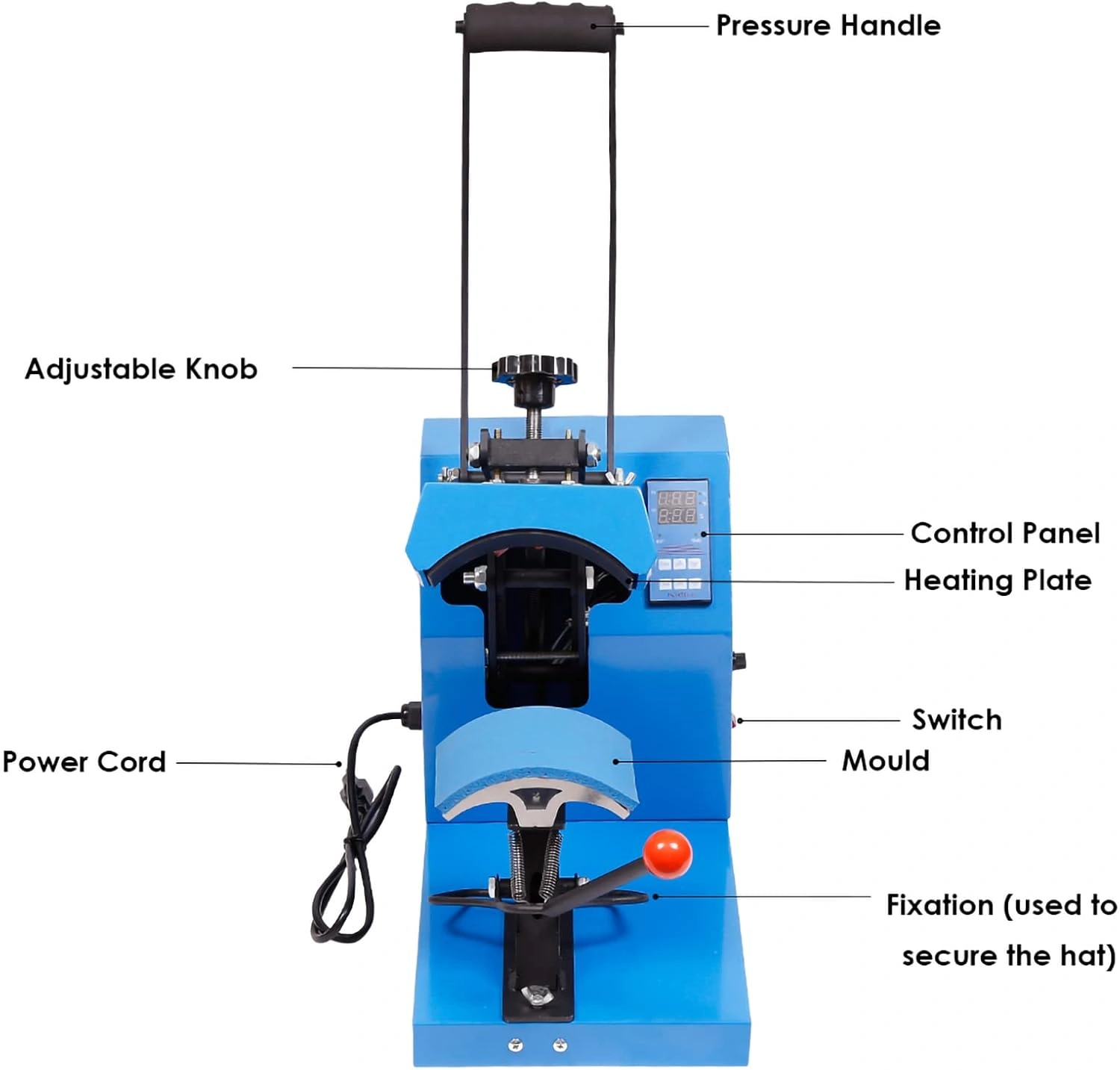 Hat Cap Heat Press Machine Blue 