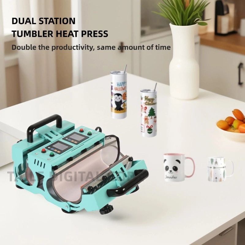 2-in-1 double stations 30oz tumbler heat press machine