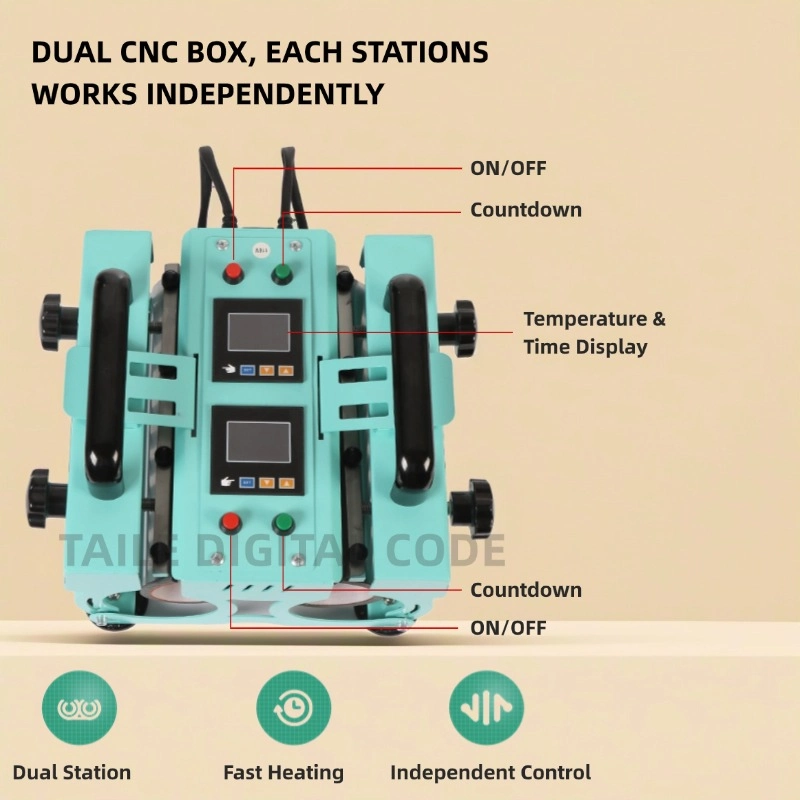 2-in-1 double stations 30oz tumbler heat press machine