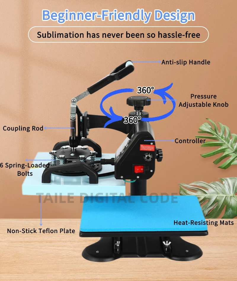 23x30cm swing away heat press machine 