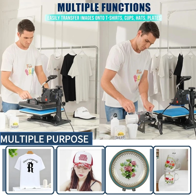 29x38cm 8-in-1 combo heat press machine 