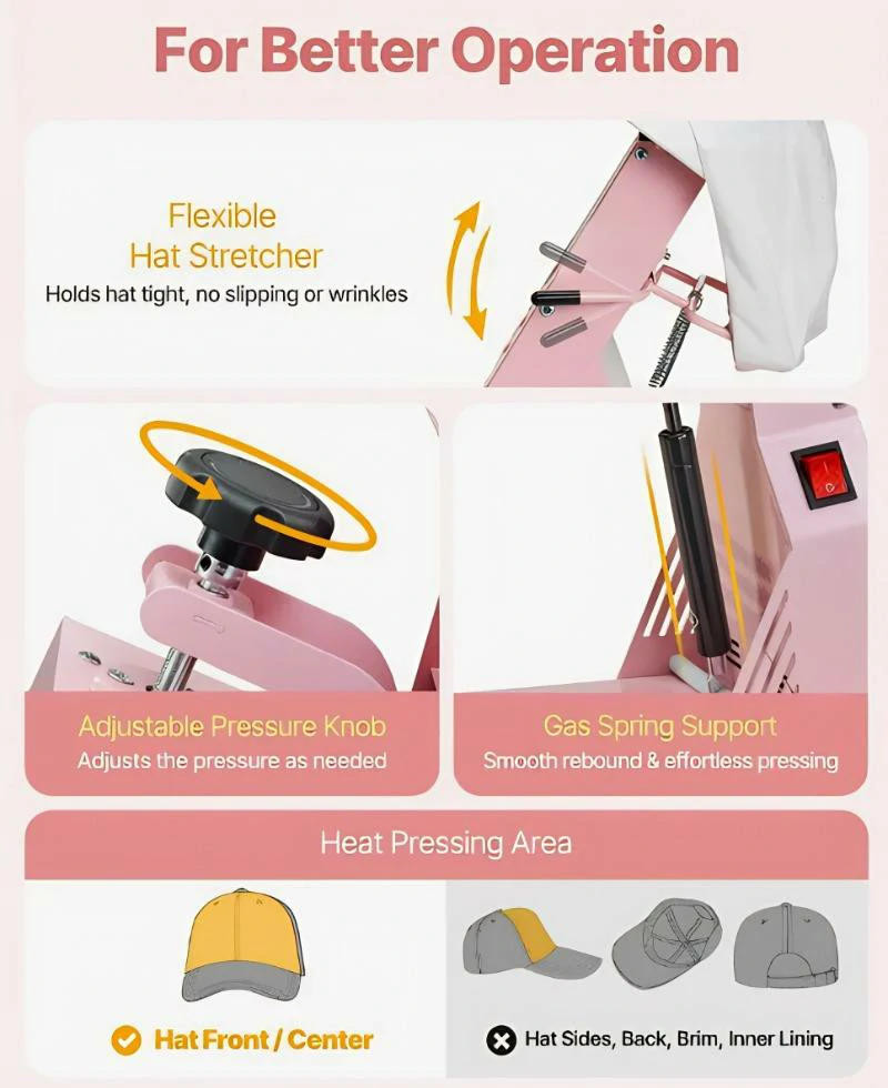 Portable Cap Heat Press Machine
