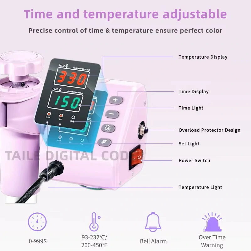 5 in 1 digital heat press machine